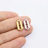 10pcs Stainless Steel High Razor Charms Pendant 2 Colors