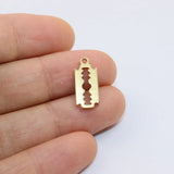 10pcs Stainless Steel High Razor Charms Pendant 2 Colors