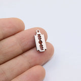 10pcs Stainless Steel High Razor Charms Pendant 2 Colors