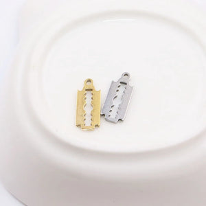 10pcs Stainless Steel High Razor Charms Pendant 2 Colors