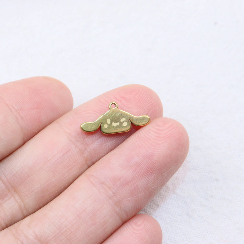 10pcs StainlessSteel Pretty Head Women Charm Pendant