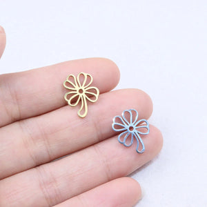 10pcs 16mm SS High Leaf Charm Pendant DIY Necklace Bracelet Unfading