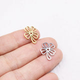 10pcs 16mm SS High Leaf Charm Pendant DIY Necklace Bracelet Unfading