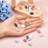 10pcs 16x10.5mm Torch Heart Porcelain Beads for DIY Jewelry