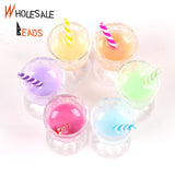10pcs Goblet Wine Resin Pendant Crafts Jewelry Findings