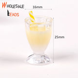 10pcs Goblet Wine Resin Pendant Crafts Jewelry Findings