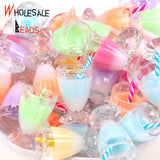 10pcs Goblet Wine Resin Pendant Crafts Jewelry Findings