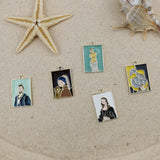 10pcs Enamel Painting Charms for Jewelry Making Earring Pendant Necklace F919