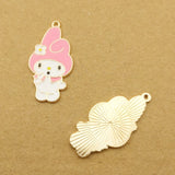 10pcs Enamel Girl Charms 16x32mm for Jewelry Making Earring Pendant Bracelet