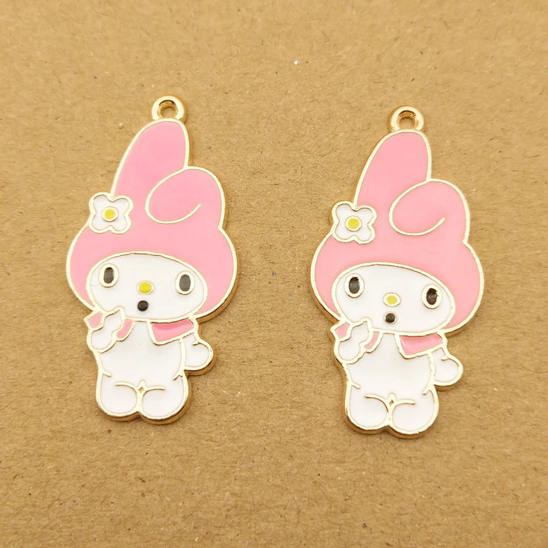 10pcs Enamel Girl Charms 16x32mm for Jewelry Making Earring Pendant Bracelet