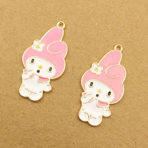 10pcs Enamel Girl Charms 16x32mm for Jewelry Making Earring Pendant Bracelet