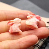 10pcs Rabbit Shape Synthetic Coral Beads for Jewelry Making
