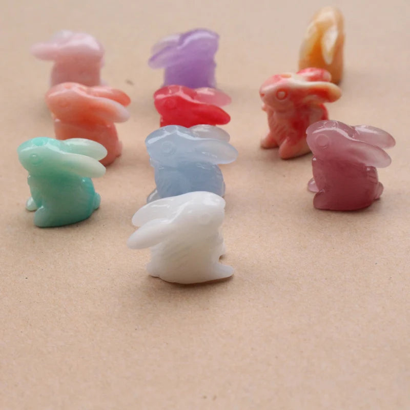 10pcs Rabbit Shape Synthetic Coral Beads for Jewelry Making