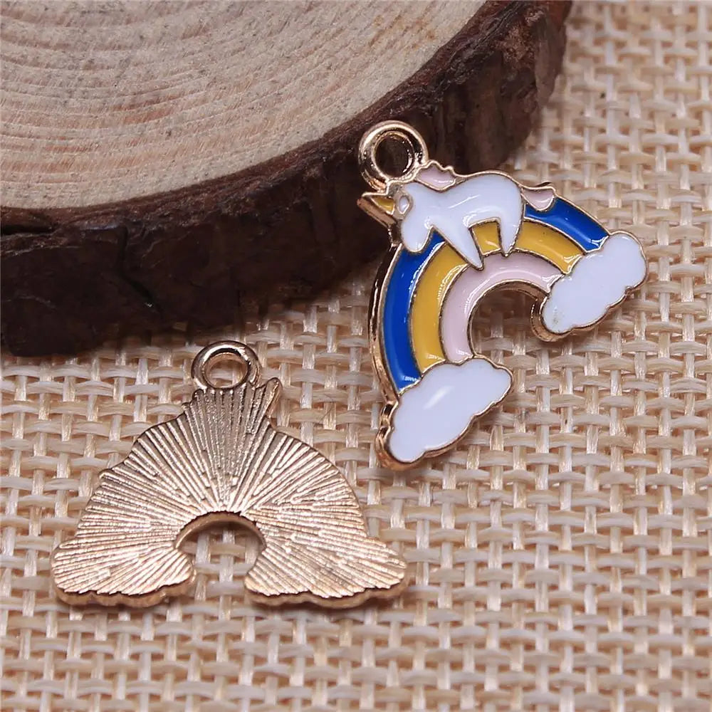 10pcs 17x20mm KC Plated Unicorn Charms Pendant For Earring Making