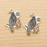 10pcs Enamel Flower Crown Charms for Jewelry Making