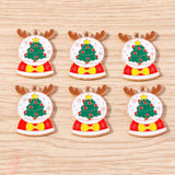 10pcs Enamel Christmas Tree Charms Pendants for Jewelry Making DIY