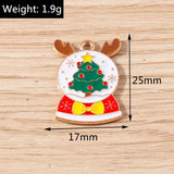 10pcs Enamel Christmas Tree Charms Pendants for Jewelry Making DIY