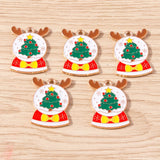 10pcs Enamel Christmas Tree Charms Pendants for Jewelry Making DIY
