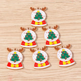10pcs Enamel Christmas Tree Charms Pendants for Jewelry Making DIY