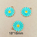 10pcs Chrysanthemum Flower Pendant Charms for DIY Necklace Bracelet Headdress