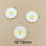 10pcs Chrysanthemum Flower Pendant Charms for DIY Necklace Bracelet Headdress