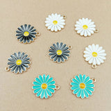 10pcs Chrysanthemum Flower Pendant Charms for DIY Necklace Bracelet Headdress