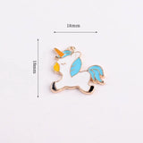 10pcs Enamel Unicorn Pendant Charms Necklace Girls Kids Accessory