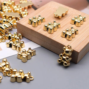 10pcs Mini Bear Charm Pendant for Jewelry Making