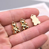 10pcs Mini Bear Charm Pendant for Jewelry Making