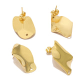 10pcs 18k Oval Rhombic Stud Posts for Earrings