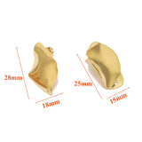 10pcs 18k Oval Rhombic Stud Posts for Earrings