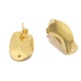 10pcs 18k Oval Rhombic Stud Posts for Earrings