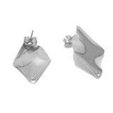 10pcs 18k Oval Rhombic Stud Posts for Earrings