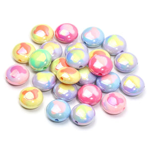 10pcs 18mm Mouse Head AB Colored Acrylic Beads DIY Jewelry Bracelet Charms