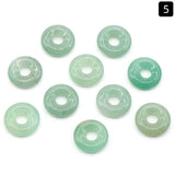 10pcs 18mm Lucky Buckle Charms Rose Pink Quartz Lapis Stone Chakra Pendants