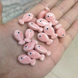 10pcs Fish Shape Ceramic Beads Jewelry Making Spacer DIY Bracelet Necklace