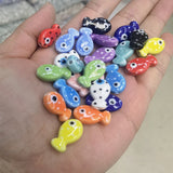 10pcs Fish Shape Ceramic Beads Jewelry Making Spacer DIY Bracelet Necklace