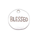 10pcs 18x18mm Blessed Plate Charms Antique Silver Plated Pendant Charms