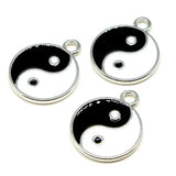 10pcs 18x22mm Tai Chi Charms Rhodium Zinc Alloy Pendant DIY Jewelry Findings