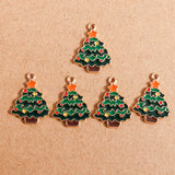 10pcs Enamel Christmas Star Tree Charms for Jewelry Making DIY