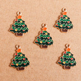 10pcs Enamel Christmas Star Tree Charms for Jewelry Making DIY