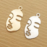 10pcs Human Face Charm for Jewelry Making DIY Craft Material