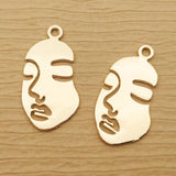 10pcs Human Face Charm for Jewelry Making DIY Craft Material