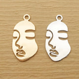 10pcs Human Face Charm for Jewelry Making DIY Craft Material