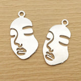 10pcs Human Face Charm for Jewelry Making DIY Craft Material