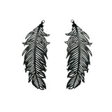 10pcs Feather Charms Hollow S.Steel Colorful Pendant B4943