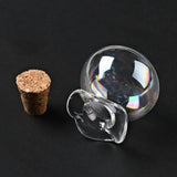 10pcs 2.5cm Lucky Bag Glass Cork Bottles DIY Wishing Vials Pendant Decor