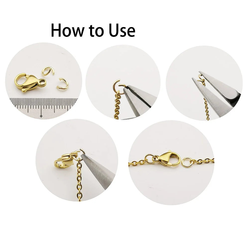 10pcs Stainless Steel Lobster Clasps for Bracelet Necklace, Jewelry Making
