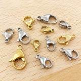 10pcs Stainless Steel Lobster Clasps for Bracelet Necklace, Jewelry Making