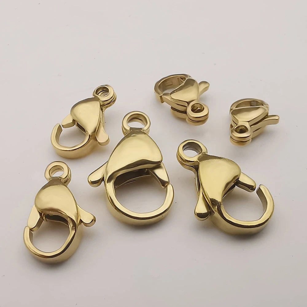 10pcs Stainless Steel Lobster Clasps for Bracelet Necklace, Jewelry Making